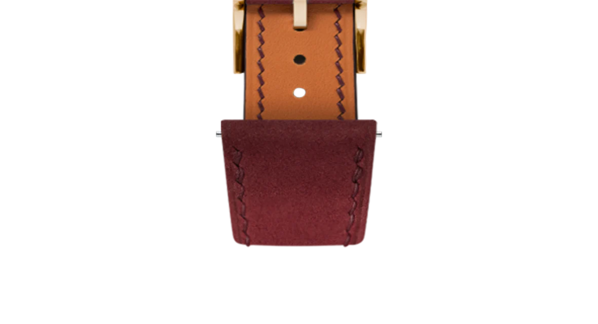 Wine Red Nubuck Slim Strap - Image 10