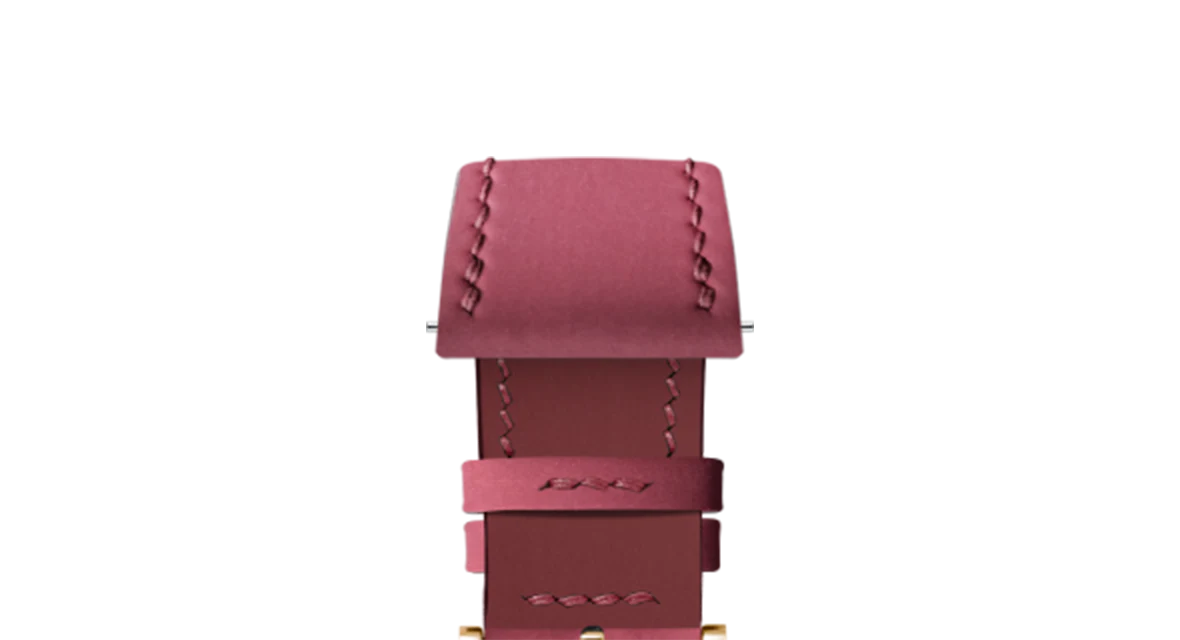 Wine Red Rubberised Leather (Smooth) Slim Strap - Image 10