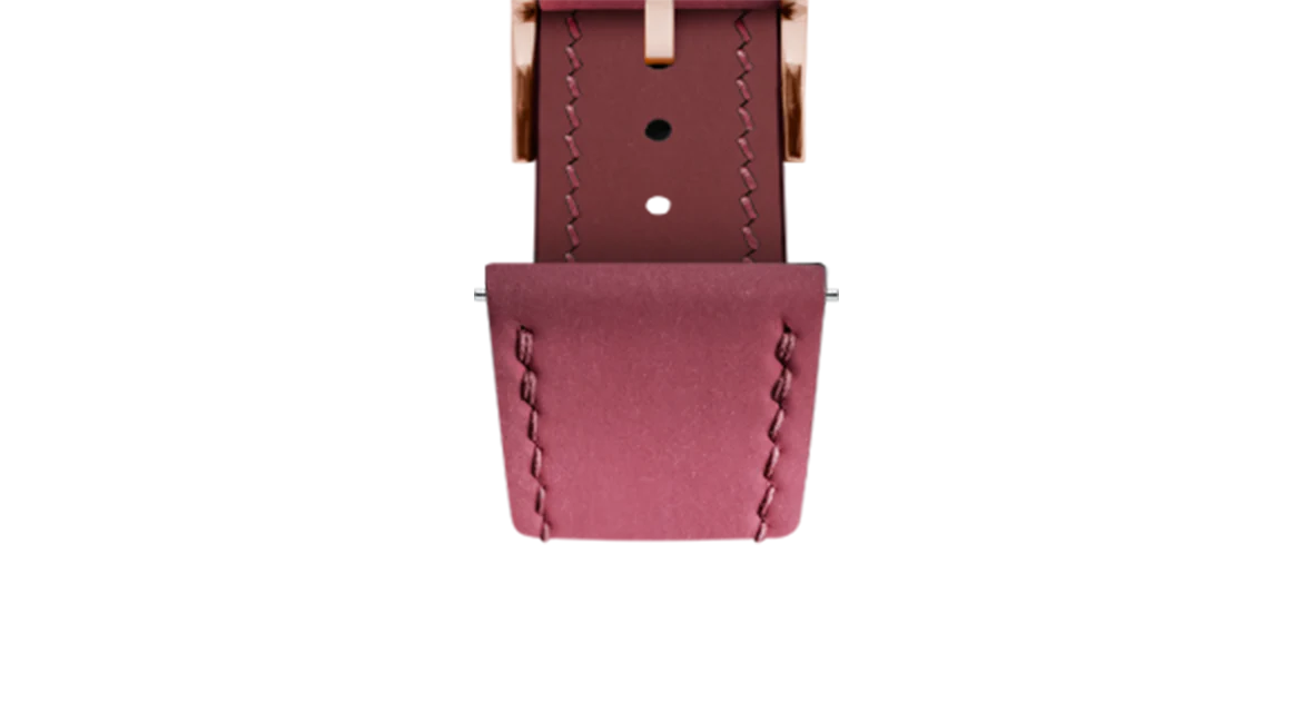 Wine Red Rubberised Leather (Smooth) Slim Strap - Image 9