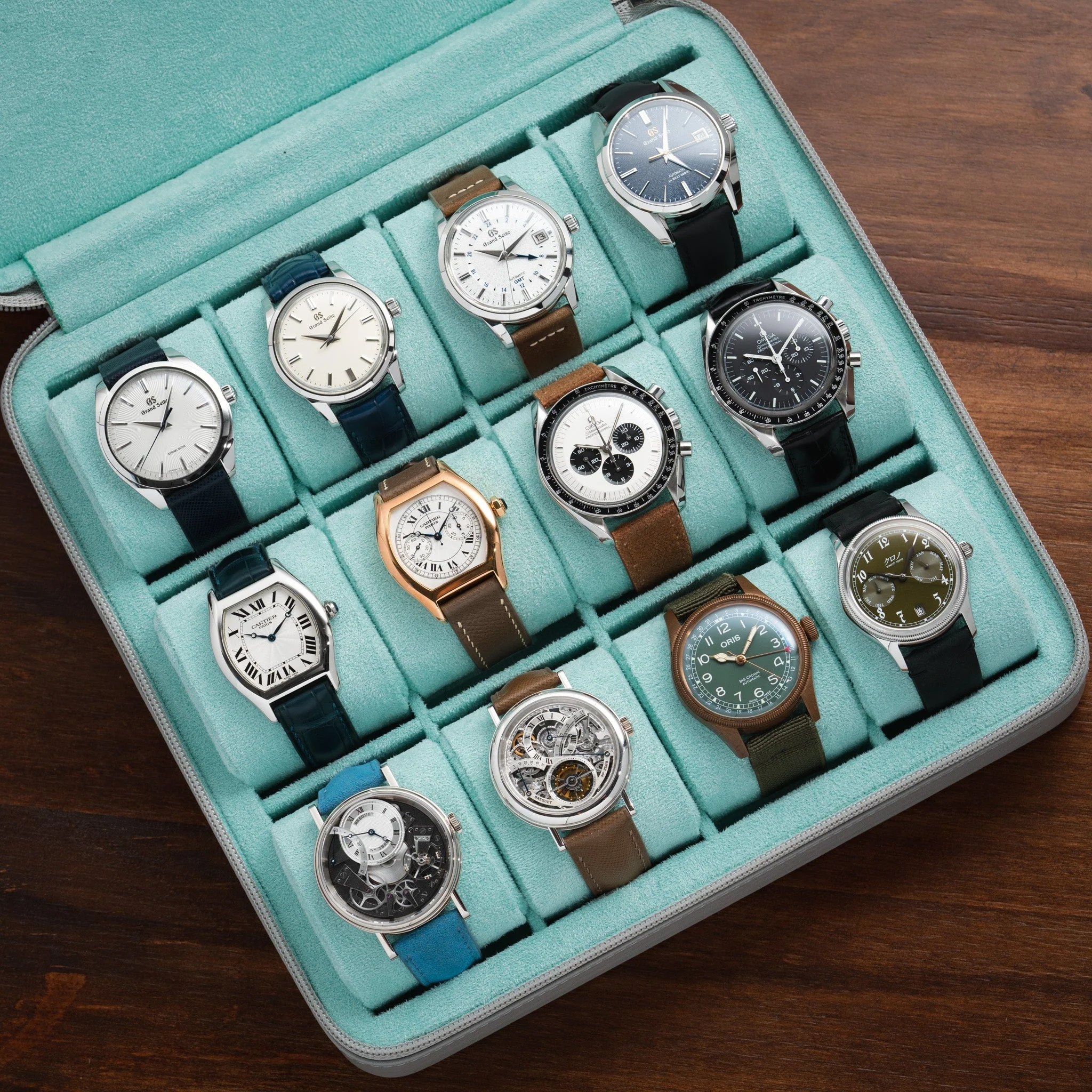 Zip Box (Twelve) - Light Grey/Turquoise - Image 2